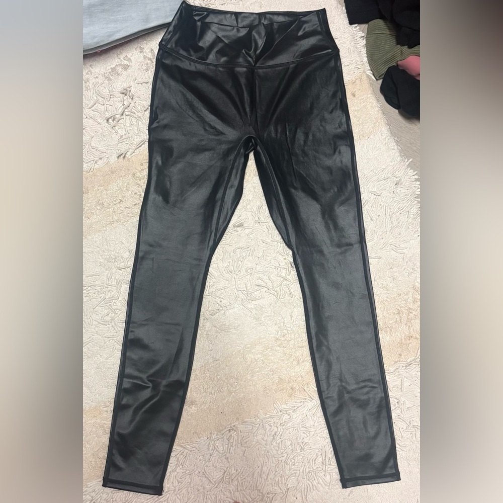 Fabletics Black Faux Leather Leggings